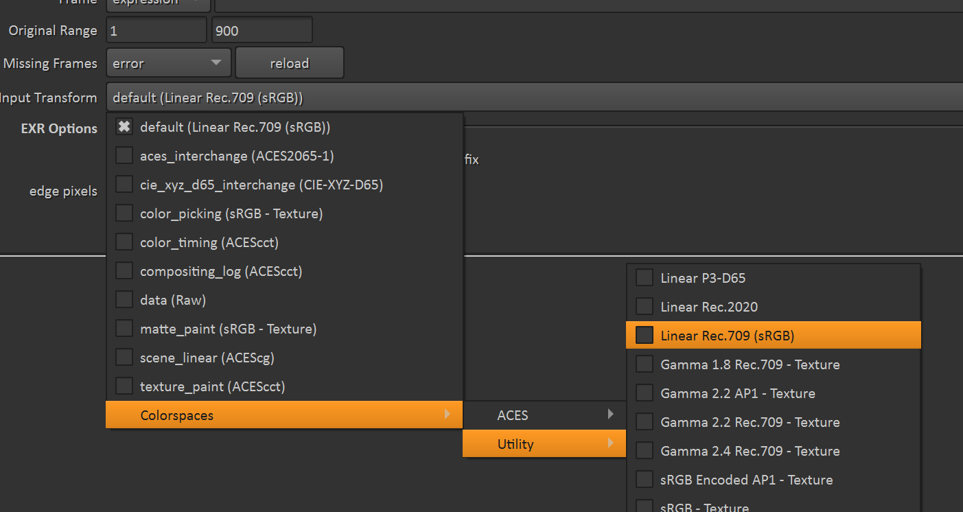 Nuke read node input transform